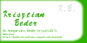 krisztian beder business card